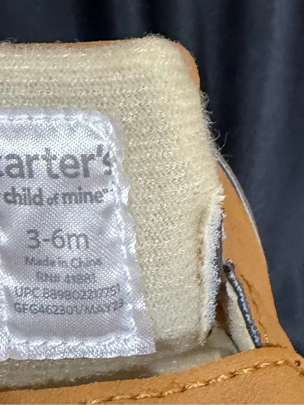 Carter's Tan & Brown Baby Velcro Walker Shoes 3-6 mo